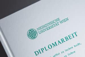 Abschlussarbeit binden mit Logo