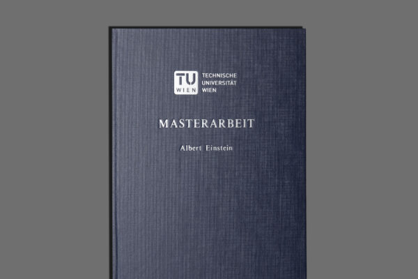 Cover Leinen blau TU Wien Zentriert grau